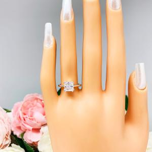 Princess Cubic Zirconia Engagement Ring