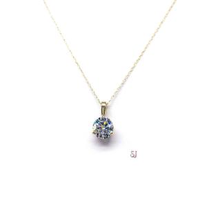 Round Moissanite Gold Martini Necklace Authentic FREE 3RD DAY UPS