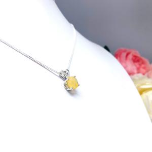 Ethiopian Opal Pendant 8mm Round 1 Carat Sterling Silver Necklace