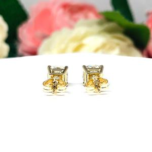 Brilliant Cushion Cut Cubic Zirconia Stud Earrings