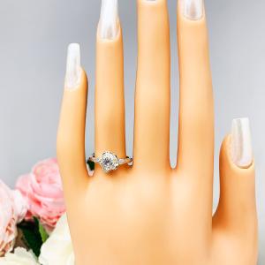 Round Birthstone Sterling Silver Stacking Ring