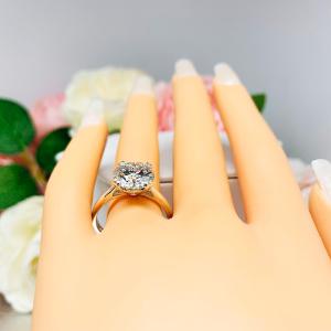 Moissanite Sterling Silver Engagement Ring Size 4.75 - 10mm (3.5 cts) round authentic moissanite