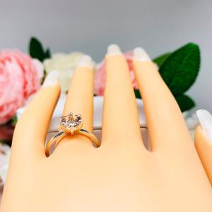 Pink Morganite Sterling Silver Ring Pastel 7mm Round Size 8 FINAL SALE