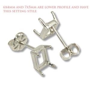Emerald Cut Cubic Zirconia Stud Earrings