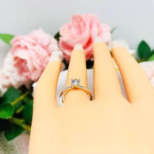 Petite Round Cubic Zirconia Engagement Ring
