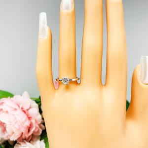 Petite Round Cubic Zirconia Engagement Ring