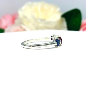 Sterling Silver 4 Stone Mother's Ring - 4mm round gemstones - Family Ring - Grandmother Ring -Birthstone Ring