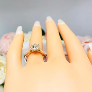 Moissanite Engagement Ring – 6-prong tulip setting in sterling silver – Round H/I color lab-grown stone – 0.75 or 1 Carat