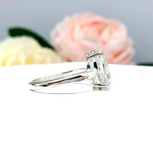 Pear-Cut CZ Engagement Ring • 13x9mm, Sterling Silver, Size 7