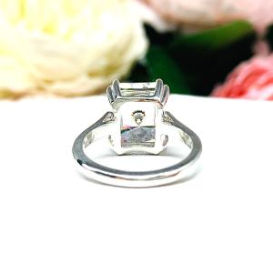 Radiant CZ Engagement Double Prong Ring Lower Profile