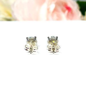 6mm Moissanite Stud Earrings – Sterling Silver – Round Cut – April Birthstone Alternative – Authentic Stones