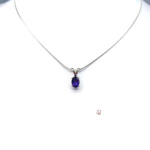 African Amethyst Oval Pendant -Natural Gemstone - Four size options - February Birthstone Gift