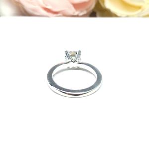 Asscher Near Colorless CZ Engagement Ring 5mm or 6mm
