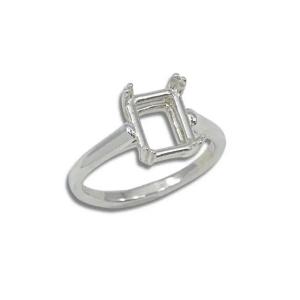Sky Blue Topaz Emerald Cut Ring – 14x10mm Statement, Sterling Silver