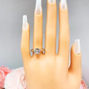 Cushion Cut CZ Engagement Ring - 2 or 3 Carat Options - White or Near Colorless - Sterling Silver Cathedral Setting