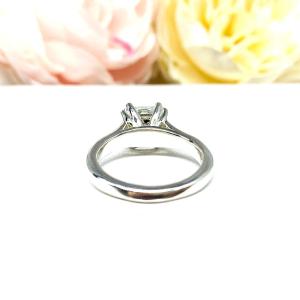 Princess Cubic Zirconia Engagement Ring - Sterling Silver Cathedral Setting