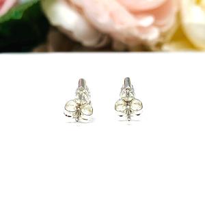 Pear Cubic Zirconia Stud Earrings – 6x4mm-9x6mm, Sterling Silver 3-Prong