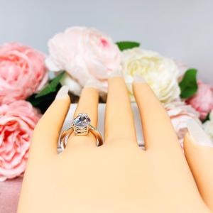 Pear CZ Engagement Ring - Curved Sterling Silver Band - 3 Stone Size Options – Elegant & Affordable Bridal Jewelry