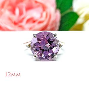 Rose de France Amethyst Ring – 10mm or 12mm Round, Sterling Silver