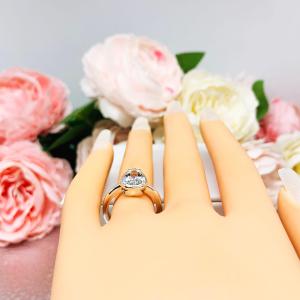 White Topaz Pear Engagement Ring – 9x6mm-12x8mm, Sterling Silver