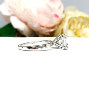 Asscher Cubic Zirconia Engagement Ring – 5mm-8mm, High Profile, Sterling Silver