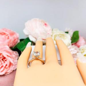 Asscher Cubic Zirconia Engagement Ring – 5mm-8mm, High Profile, Sterling Silver