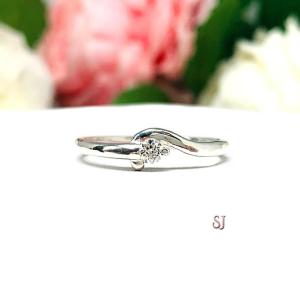 Round-Cut Birthstone Solitaire Stacking Ring • 3mm, Sterling Silver, Wrap Bypass Shank