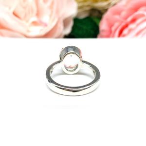 White Topaz Oval Engagement Ring – 8x6mm-14x10mm, Sterling Silver, Bezel