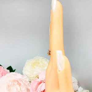 Lab White Sapphire Cushion Bezel Engagement Ring – 8mm, 9mm, Sterling Silver