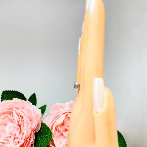 Emerald-Cut Emerald & Oval‑Cut CZ Toi Et Moi Ring • Sterling Silver