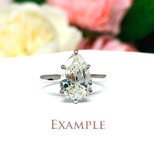 Pear-Cut Cubic Zirconia Loose • 12x8mm (3 carats) Near‑Colorless Diamond Simulant