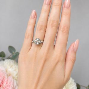 Round-Cut White Topaz Solitaire Ring • 6mm—10mm, Sterling Silver, Bezel