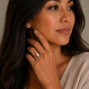 Oval-Cut White Topaz Solitaire Ring • 8x6mm—10x8mm, Sterling Silver