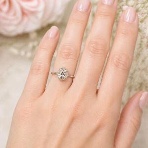 Oval-Cut Pink Morganite Solitaire Ring Size 6 • 9x7mm, Sterling Silver, Bezel