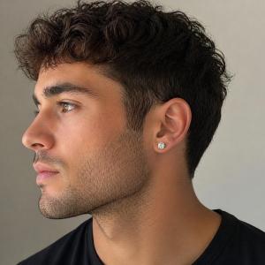 Round-Cut Moissanite 14k Gold Stud Earrings • 4mm—8mm