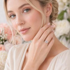 Oval-Cut Moissanite East-West Ring • 6x4mm—10x8mm, Sterling Silver