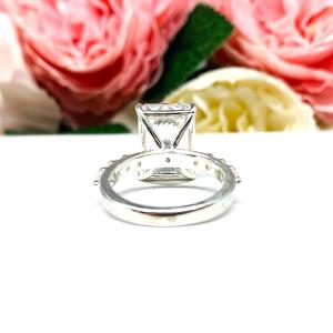 Radiant-Cut CZ Engagement Ring or Bridal Set • 8x6mm—14x10mm, Sterling Silver
