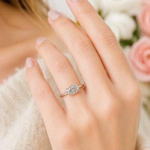 Oval-Cut Moissanite East-West Ring • 6x4mm—10x8mm, Sterling Silver