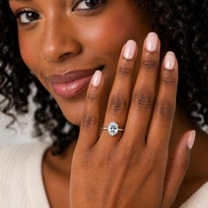 Oval-Cut Genuine Aquamarine Ring Size 8 • 10x8mm, Sterling Silver