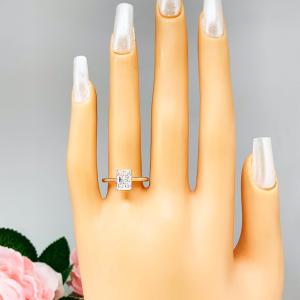 Radiant-Cut CZ Engagement Ring • 7x5mm—10x8mm, Sterling Silver