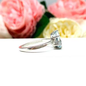 Oval-Cut Genuine Aquamarine Ring Size 8 • 10x8mm, Sterling Silver