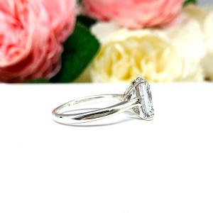 Radiant-Cut CZ Engagement Ring • 7x5mm—10x8mm, Sterling Silver