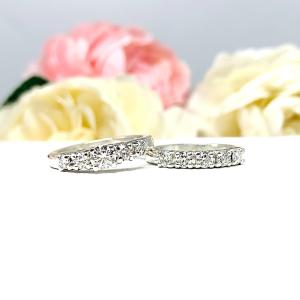 Graduated Moissanite Bridal Ring Set • 4mm Center, Sterling Silver