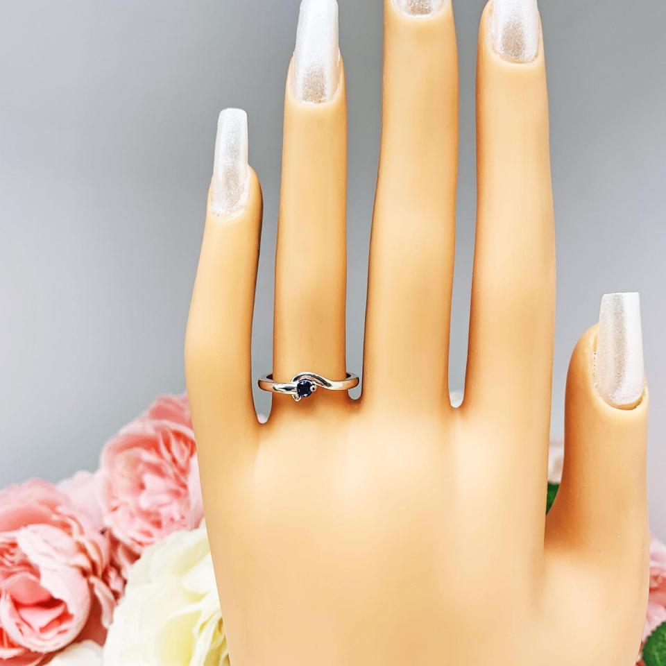 September Birthstone Lab Blue Sapphire Stacking Ring SIZE 6 FINAL SALE