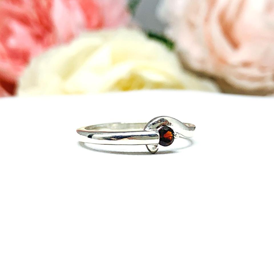 January Birthstone Garnet Stacking Ring SIZE 6 FINAL SALE