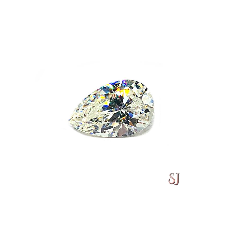Pear Cubic Zirconia Loose – 12x8mm (3 carats), Near Colorless, Diamond Simulant