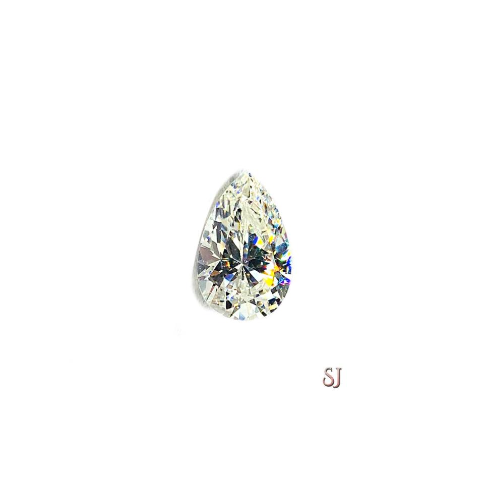 Pear Cubic Zirconia Loose – 12x8mm (3 carats), Near Colorless, Diamond Simulant