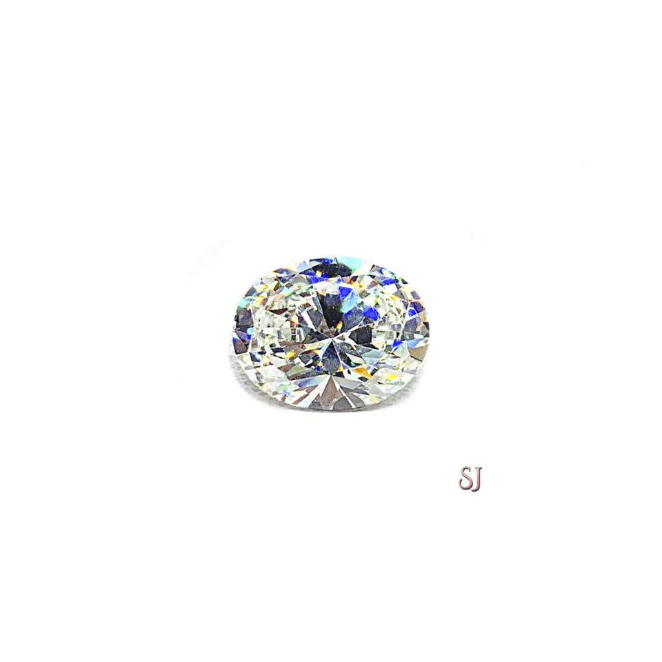 Oval Cubic Zirconia Loose – 10x8mm (2.5 carats), Near Colorless, Diamond Simulant