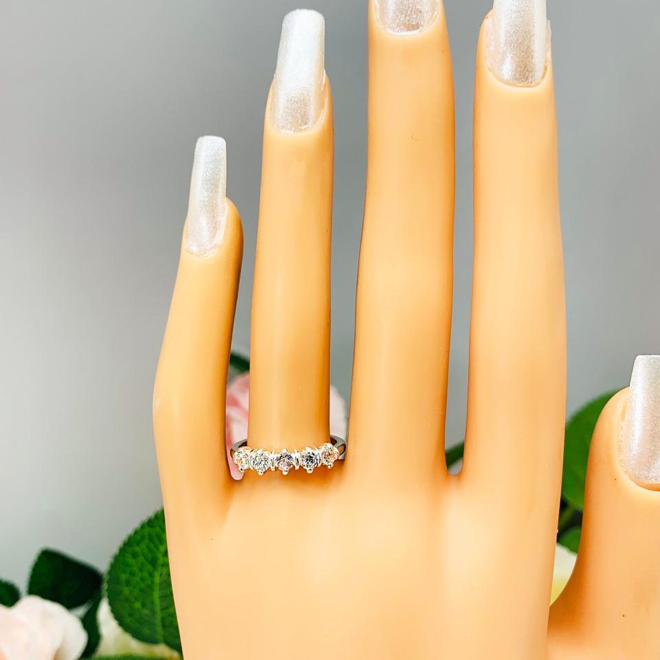Round 3mm CZ Five Stone Ring