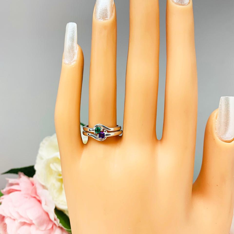 May Birthstone Lab Emerald Stacking Ring SIZE 6 FINAL SALE